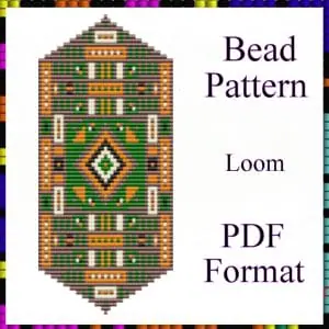 Loom beaded bracelet pattern Geometric pattern PDF file