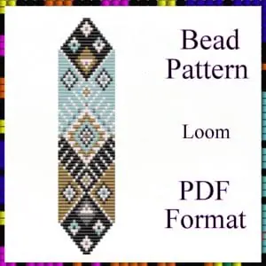 Loom beaded bracelet pattern Geometric pattern PDF file