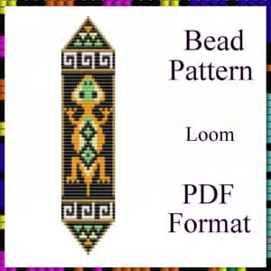 Loom beaded bracelet pattern Lizard PDF file Bead graph