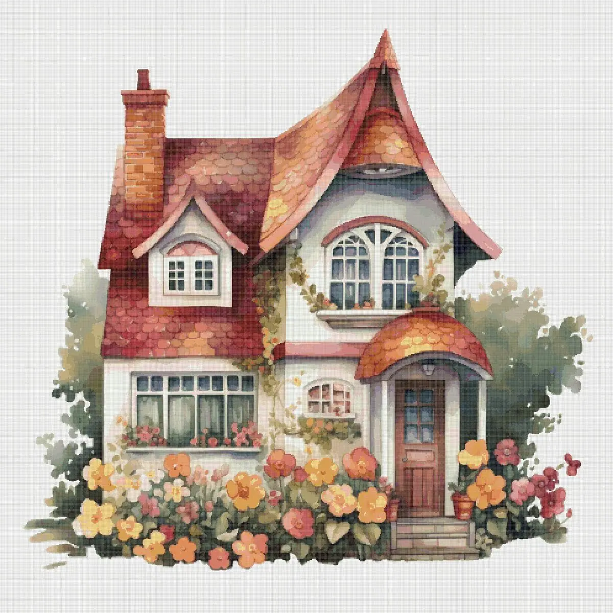 House in Garden Cross Stitch Pattern Vintage Counted 702 276 2 House in Garden Cross Stitch Pattern Vintage Counted 702 276 - Image 2