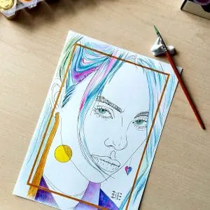 Billie Eilish acrylic painting modern Wall Decor original art