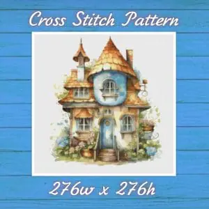 Cottage Cross Stitch Pattern Vintage Counted 709 276