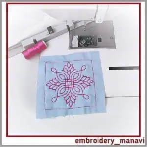 Quilt_Block_41_Quilting_with_floral_plant_patterns_Machine_Embroidery_Designs
