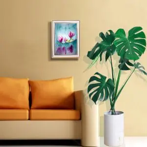 Magnolia flower modern abstract home wall decor original art