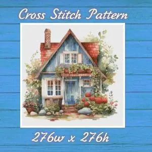 Cottage Cross Stitch Pattern Vintage Counted 710 276