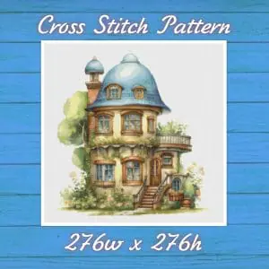Cottage Cross Stitch Pattern Vintage Counted 713 276