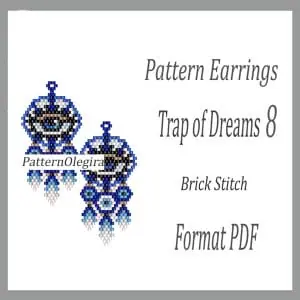 Trap of Dreams 8 bead pattern Trap of dreams bead earrings pattern Dream Catcher Olegirabeadpatterns