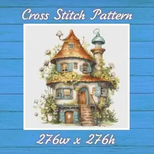 Cottage Cross Stitch Pattern Vintage Counted 721 276