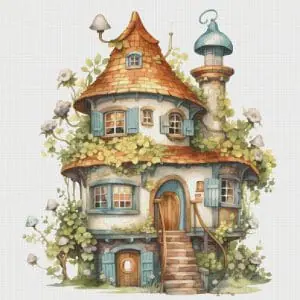Cottage Cross Stitch Pattern Vintage Counted 721 276