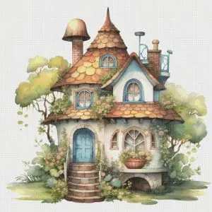 Cottage Cross Stitch Pattern Vintage Counted 723 497