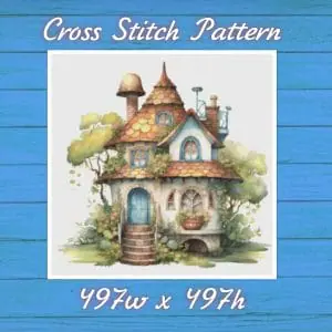 Cottage Cross Stitch Pattern Vintage Counted 723 497