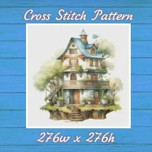 Cottage Cross Stitch Pattern Vintage Counted 724 276