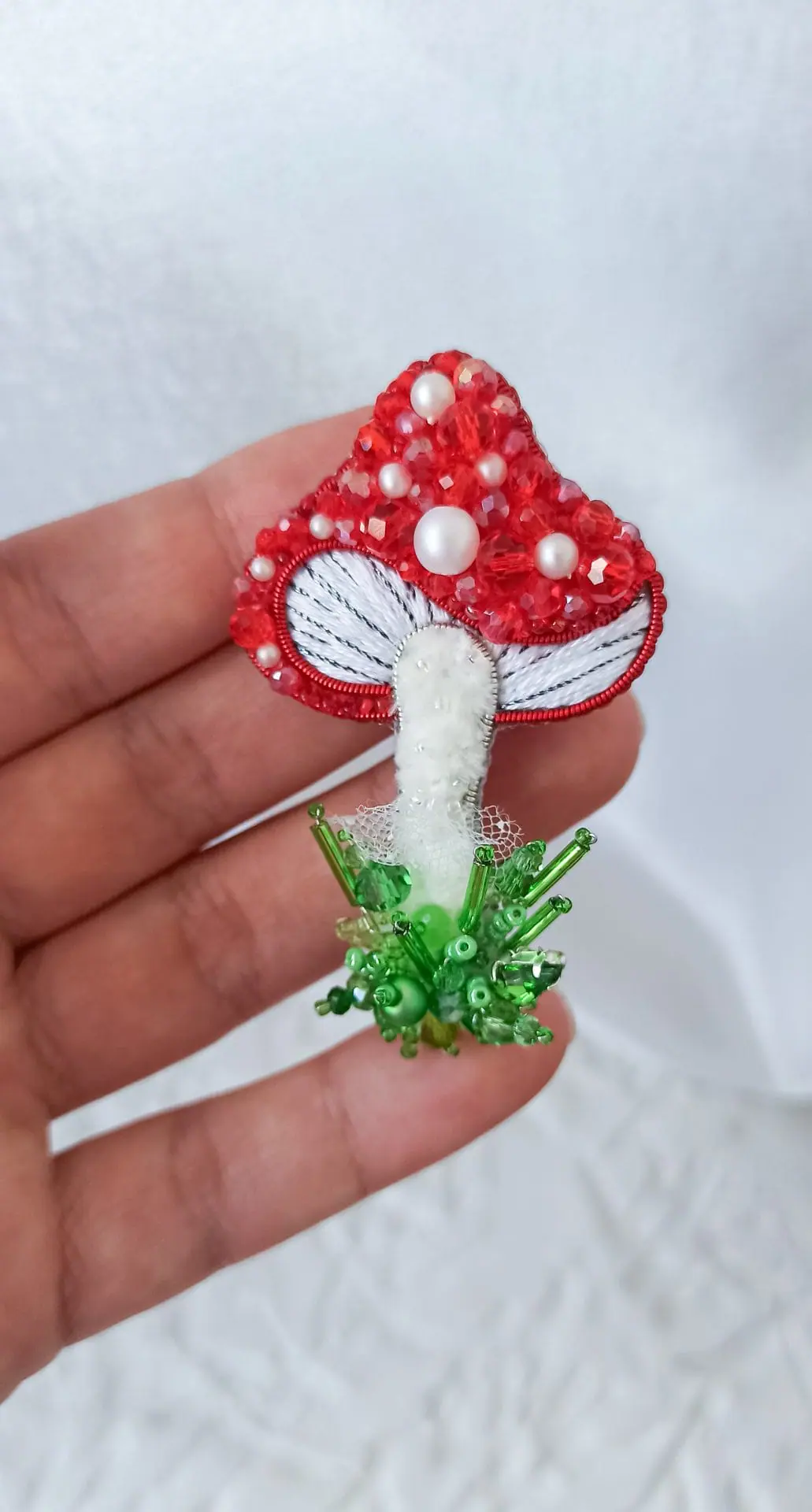 fly agaric decoration mushroom brooch pin handmade 3 fly agaric decoration mushroom brooch pin handmade - Image 3