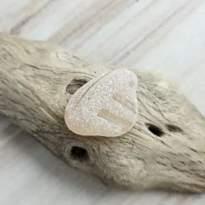 Peachy pink genuine sea glass P164