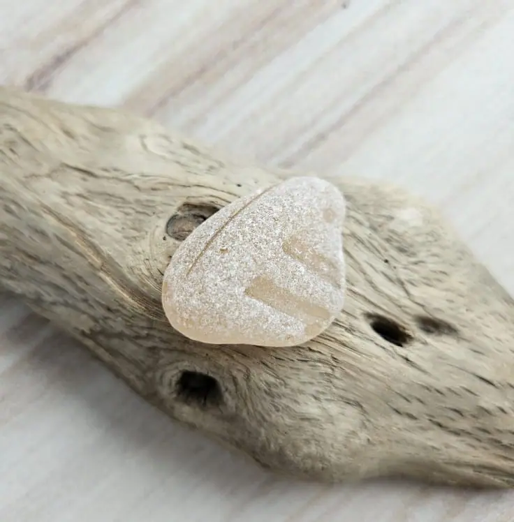 Peachy pink genuine sea glass P164