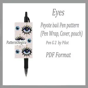 Eyes bead pattern Eyes bead cover pen pattern Eyes bead pen wraps Eye bead pattern Eye cover pen Beading patterns Olegirabeadpatterns