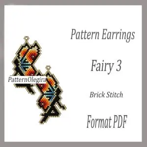 Fairy 3 Earrings bead pattern Fairy bead pattern Beading pattern Olegirabeadpatterns