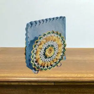 Crochet napkin holder cover, vintage pattern, home decor, pdf Vintage crochet pattern to make napkin holder cover. Crochet rose round holder pattern format pdf