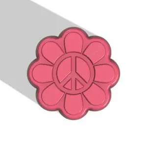 PEACE FLOWER STL FILE for vacuum forming and 3D printing
