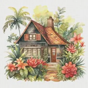 Cottage Cross Stitch Pattern Vintage Counted 736 387