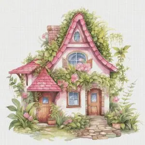 Cottage Cross Stitch Pattern Vintage Counted 741 276