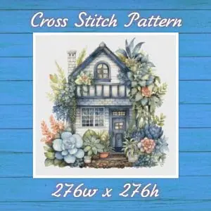 Cottage Cross Stitch Pattern Vintage Counted 743 276