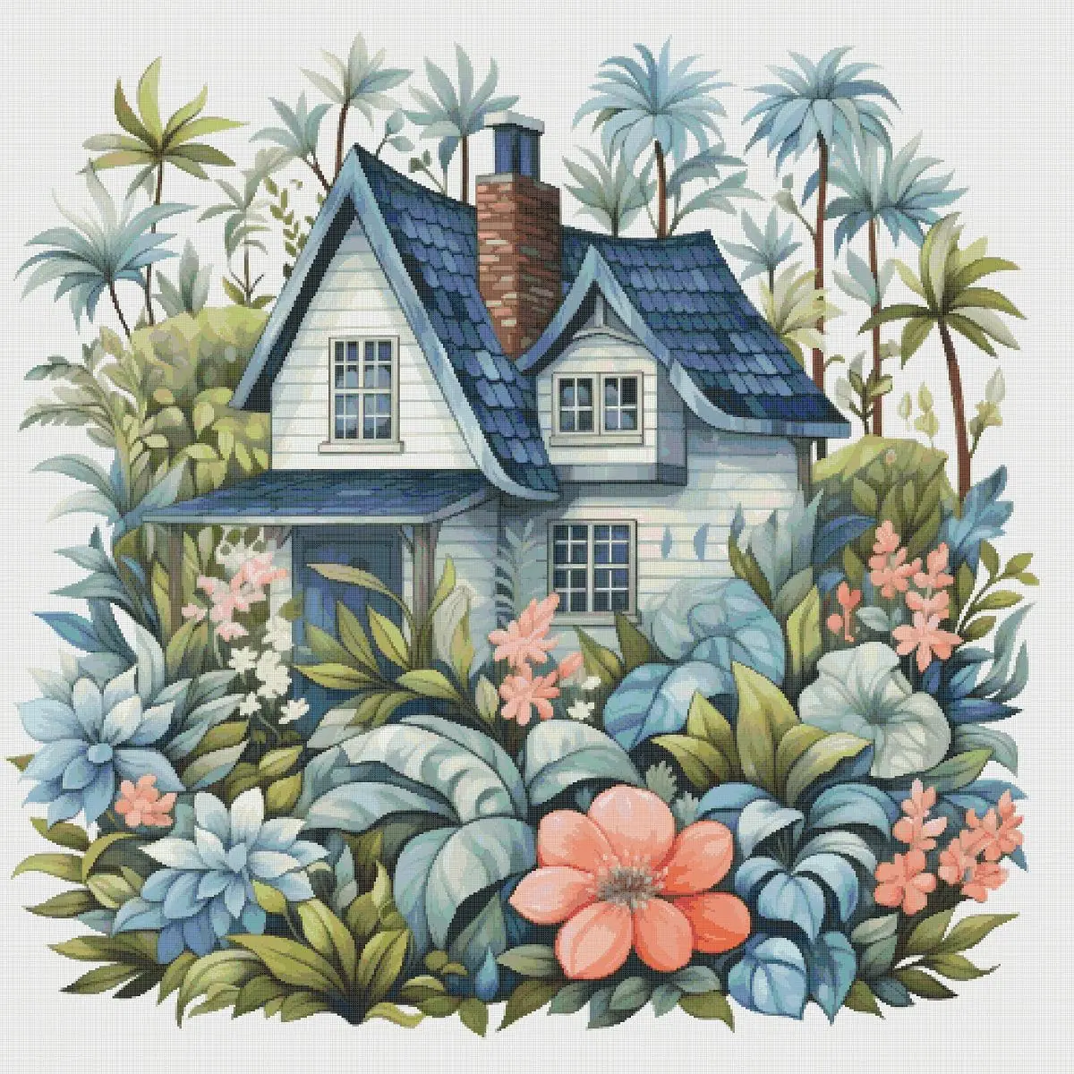 Cottage Cross Stitch Pattern Vintage Counted 749 276 2 Cottage Cross Stitch Pattern Vintage Counted 749 276 - Image 2
