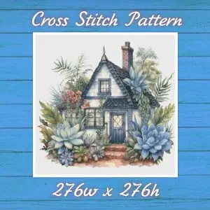 Cottage Cross Stitch Pattern Vintage Counted 760 276