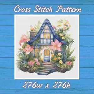 Cottage Cross Stitch Pattern Vintage Counted 761 276