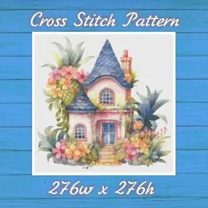 Cottage Cross Stitch Pattern Vintage Counted 772 276