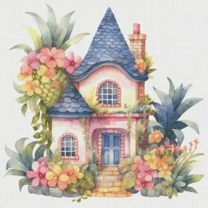 Cottage Cross Stitch Pattern Vintage Counted 772 276