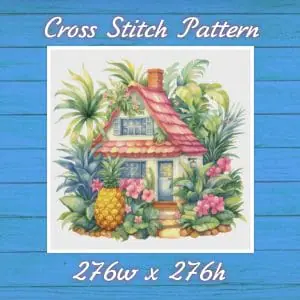Cottage Cross Stitch Pattern Vintage Counted 777 276