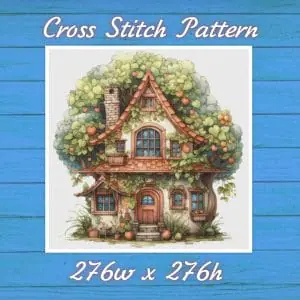 Cottage Cross Stitch Pattern Vintage Counted 797 276