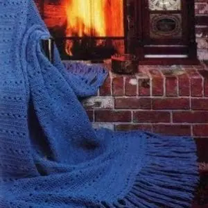 Vintage Crochet Pattern Afghan Blue Skies