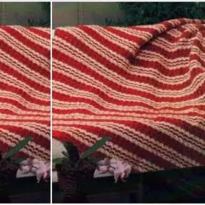 Vintage Crochet Pattern Afghan Colorado Stripes
