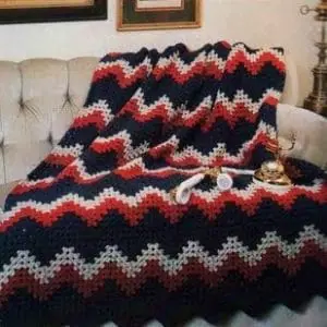 Vintage Crochet Pattern Afghan Granny Ripple