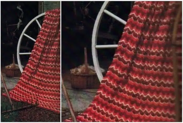 Vintage Crochet Pattern Afghan Ripple Fall Leaves 1 Vintage Crochet Pattern Afghan Ripple Fall Leaves