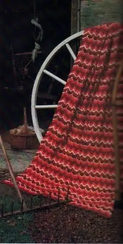 Vintage Crochet Pattern Afghan Ripple Fall Leaves 2 Vintage Crochet Pattern Afghan Ripple Fall Leaves - Image 2