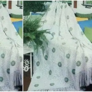 Vintage Crochet Pattern Afghan Snowflowers