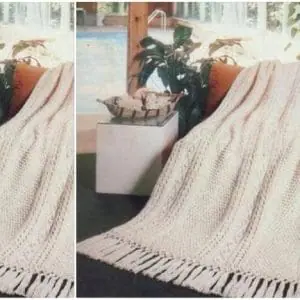 Vintage Crochet Pattern Afghan Fisherman Crochet Irish Mist