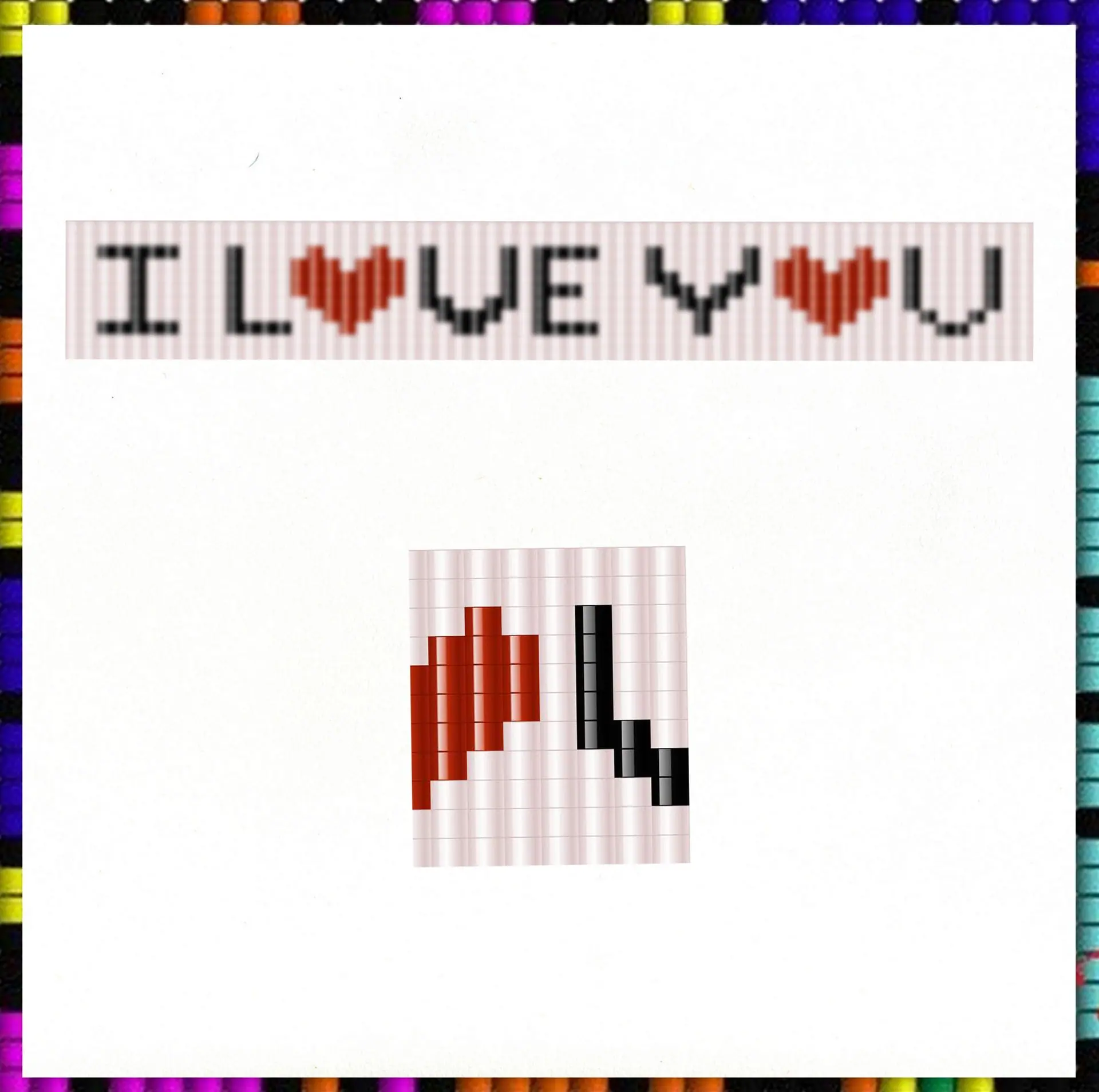 Loom stitch Bead bracelet pattern Red heart Set patterns PDF 3 Loom stitch Bead bracelet pattern Red heart Set patterns PDF
