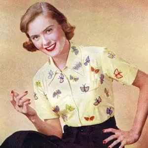 Vintage butterfly blouse, hand made, crochet pattern, format pdf