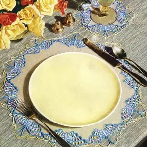 Vintage butterfly luncheon set doilys, crochet motif pattern, pdf