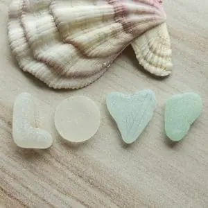 Set of genuine sea glass LOVE! A183