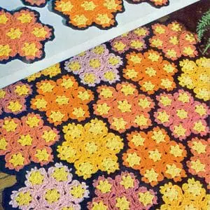 Vintage rug, plase mats, coasters, crochet motif pattern, pdf Awesome handmade round from motifs doily crochet pattern is a great gift to a close person. Rug, plase mats, coasters crochet patterns from motifs flowers for all skill levels.