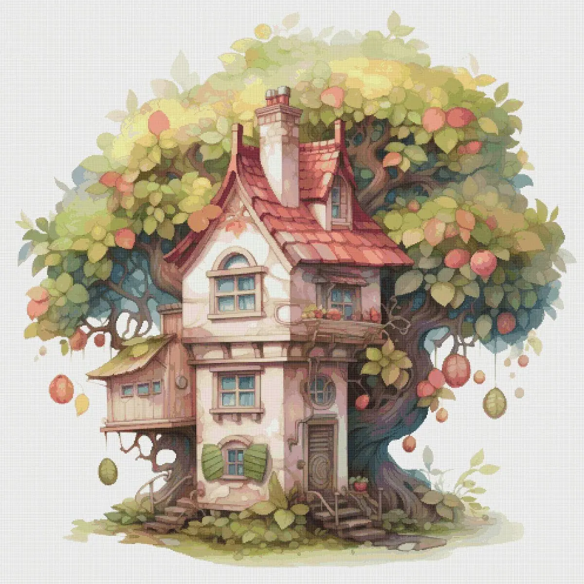 Cottage Cross Stitch Pattern Vintage Counted 798 276 2 Cottage Cross Stitch Pattern Vintage Counted 798 276 - Image 2