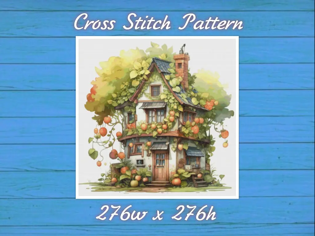 Cottage Cross Stitch Pattern Vintage Counted 801 276 1 Cottage Cross Stitch Pattern Vintage Counted 801 276