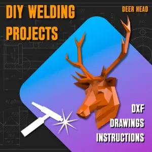 Welding Project Plans Drawings Deer Head (DXF, PDF)
