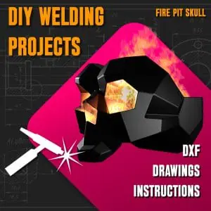 Welding Project Plans Drawings Skull Fire Pit (DXF, PDF)