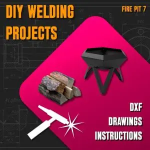 Crealandia - Handmade Marketplace 175 Sheet Metal Plans Drawings Fire Pit 7 (DXF, PDF)